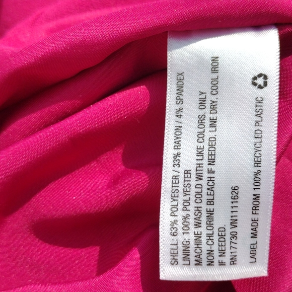 Hot Pink Sleeveless Midi Dress. Size 14 - Picture 13 of 16